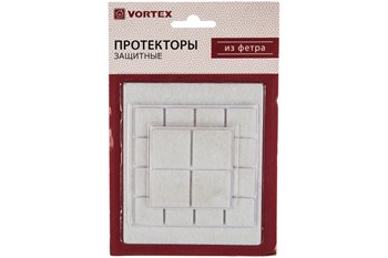 Протекторы для мебели VORTEX 26002, фетр, набор 21шт, белые - фото 58853