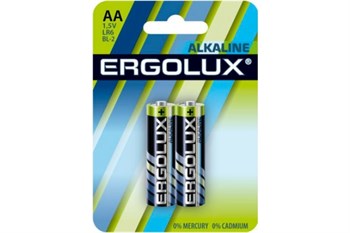 Элемент питания (батарейка)Ergolux LR06-2 SR4 пальчиковый, 1.5В, 2 шт. в блистере 66920 - фото 59944