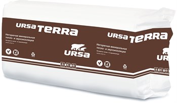 Утеплитель Урса ТЕРРА 37 PN, 1250x610x50мм, упаковка: 15.25м2, 0.7625м3, 20плит - фото 60506