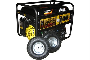 Электрогенератор HUTER DY6500LX 64/1/15 бензиновый, с электростартером, с колесами и аккумулятором 76809