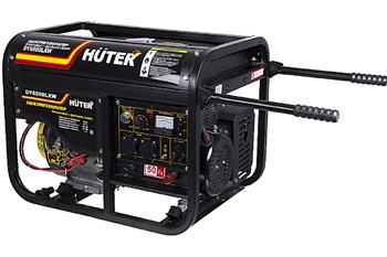 Электрогенератор HUTER DY6500LXW 64/1/18 бензиновый, сварочный, с электростартером 76824
