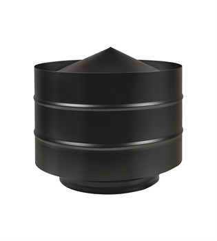 Дефлектор/оголовок диаметр 115x200мм, BLACK черный (AISI 430/0.5мм) - фото 63789