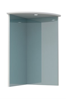Зеркало угловое для ванной комнаты Гладиолус 45С, белый, с подсветкой - фото 66196