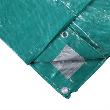 Тент Тарпаулин 2x3м, плотность 120г/м2, полиэстер, зелено-серебристый - фото 66469