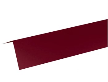 Планка ветровая, 2м, оцинкованная сталь с покрытием, RAL 3005 красная - фото 67343
