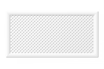 Решетка (экран) радиаторная ХДФ, 600x1200мм, Готико, врезная, белая - фото 68167