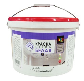 Краска акриловая Dekor paint, для потолков, 6кг, супербелая, матовая 79880 - фото 68317