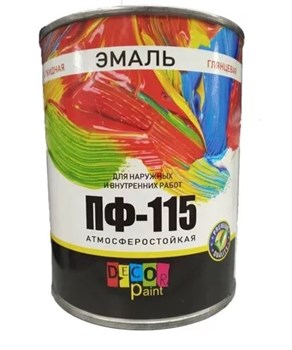 Эмаль алкидная ПФ-115 Dekor paint, белая, 0.8кг, глянцевая 79897
