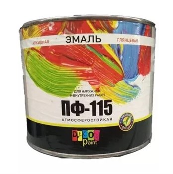 Эмаль алкидная ПФ-115 Dekor paint, белая, 1.8кг, глянцевая 79898