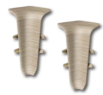 Угол внутренний для плинтуса напольного Деконика, ПВХ, 70мм, дуб северный 213 75115