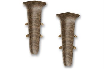 Угол внутренний для плинтуса напольного Деконика, ПВХ, 70мм, орех 291 75139