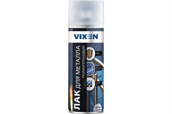Лак для металла Vixen VX24004, аэрозоль, 520мл, бесцветный, глянцевый - фото 70097