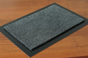 Коврик придверный Floor mat (Атлас), 40x60см, влаговпитывающий, черный - фото 71012