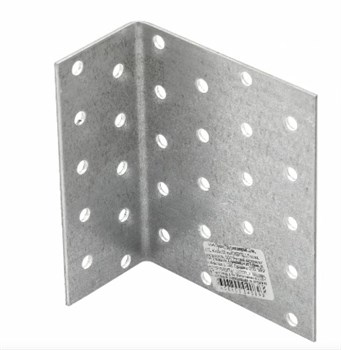 Уголок крепежный анкерный 80x120x40x2мм, оцинкованный 15901