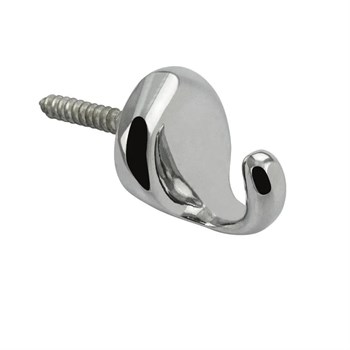 Крючок САНАКС 1118, металлический, хромированный, одинарный, с универсальным крепежом - фото 78395