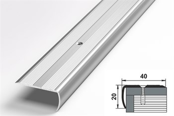 Порог держатель для пола угловой ПУ-06, 40x20ммx1.8м, алюминий 32537 - фото 80880