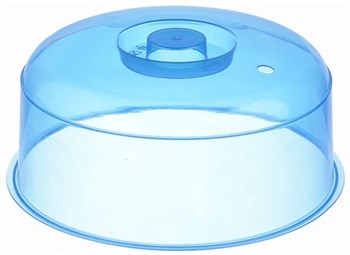 Крышка для СВЧ М1415, диаметр 245мм, пластиковая, синяя прозрачная - фото 81353
