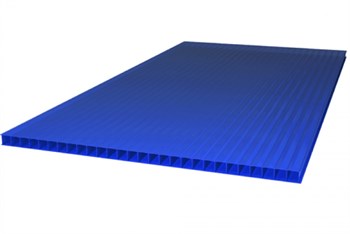 Сотовый поликарбонат 6x2100мм, синий, в рулоне 12м, на метраж 12402 - фото 83971