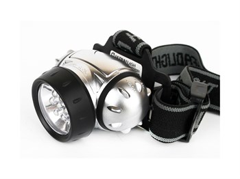 Фонарь налобный Ultraflash 10260 LED5351, 3xR03, светодиодный 7LED, 3 режима, серебристый, пластиковый 72127 - фото 88099