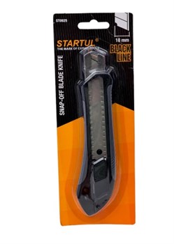 Нож пистолетный BLACK LINE STARTUL ST0925, 18мм, выдвижное лезвие 83419 - фото 88530