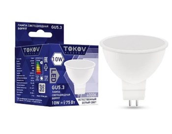 Лампа светодиодная TOKOV ELECTRIC TKE-MR16-GU5.3-10-4K, 10Вт, 4000К, 176-264В, софит 79269 - фото 91870