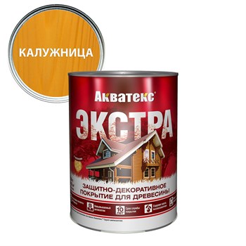 Покрытие защитно-декоративное (антисептик) АКВАТЕКС Экстра, 0.8л, калужница, глянцевое 7849 - фото 92999