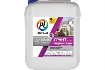 Грунтовка PROFILUX PL-17A, акриловая, глубокого проникновения, 10л, для наружных и внутренних работ 708