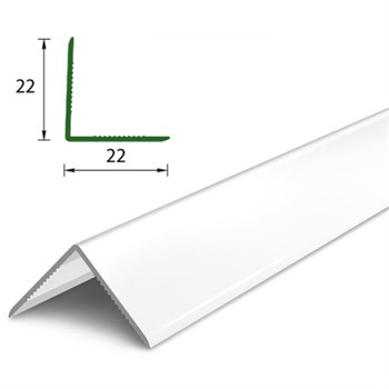 Угол Deconika, 22x22мм, 2.7м, пластиковвй ПВХ, белый глянцевый 87242 - фото 93906