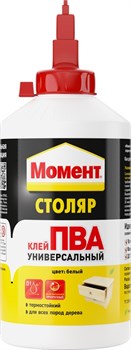 Клей ПВА Момент Столяр, 750г, универсальный, белый 30182 - фото 94629