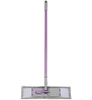 Швабра плоская Марья Искусница HD1009 C-mic-15-3517, насадка микрофибра 43х14см, ручка телескопическая 130см, туманно-сиреневая 30343 - фото 96313