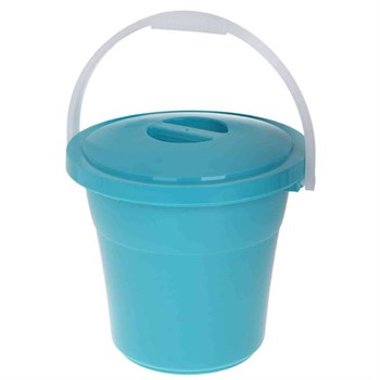 Ведро хозяйственное Евро, с крышкой, 12л, пищевой полипропилен, бирюзовое 82868