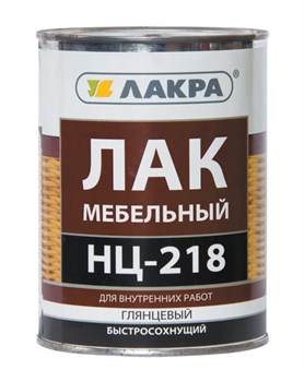 Лак мебельный Лакра НЦ-218, 0.7кг, прозрачный, глянцевый 47994 - фото 96636