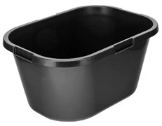 Таз строительный 120л, пластиковый, прямоугольный, ударопрочный, черный 90420