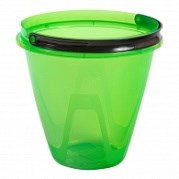 Ведро хозяйственное Лайт, 13л, пищевой пластик, зеленый прозрачный 82876