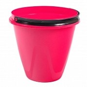 Ведро хозяйственное Лайт, 13л, пищевой пластик, розовый 82870
