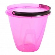 Ведро хозяйственное Лайт, 13л, пищевой пластик, розовый прозрачный 82877