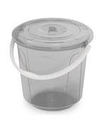 Ведро хозяйственное Хозяюшка М1204, 7л, пищевой пластик, с крышкой, микс 81641