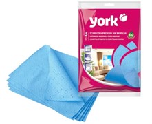 Салфетка для уборки YORK Премиум 020300, 35x50см, вискоза, сверхвпитывающая, перфорированная, набор 3шт. 78716