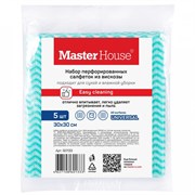 Салфетка для уборки МОЙ аккуратный 60133 Master House, 30x30см, вискоза, с перфорацией, набор 5шт. 80848