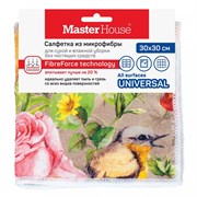 Салфетка для уборки с рисунком Английский сад 60448 MasterHouse, 30x30см, микрофибра 69828