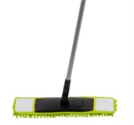 Швабра Рыжий кот 310475 Mop Clean, насадка плоская микрофибра 12x41см с карманами, ручка 110см 34906