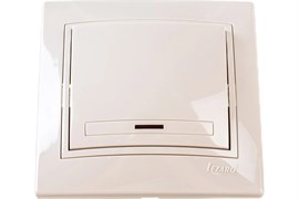 Выключатель LEZARD MIRA 701-0303-111, одноклавишный, встраиваемый, кремовый, с подсветкой 21316