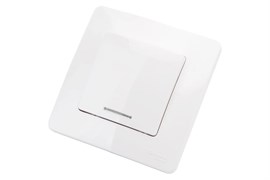Выключатель SYSTEM ELECTRIC Blanca ВLNVS006111, одноклавишный, встраиваемый, белый, с подсветкой 41383