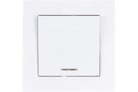 Выключатель UNIVersal Бриллиант 7947397 , одноклавишный, встраиваемый, белый, с подсветкой 21703