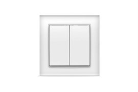 Выключатель UNIVersal Бриллиант 7947403, двухклавишный, встраиваемый, белый 21707