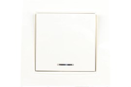 Выключатель UNIVersal Бриллиант 7948615, одноклавишный, встраиваемый, слоновая кость, с подсветкой 21704