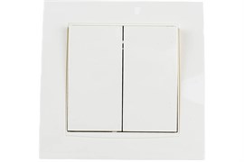 Выключатель UNIVersal Бриллиант 7948639, двухклавишный, встраиваемый, слоновая кость 21709