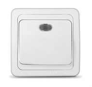 Выключатель UNIVersal Валери В0121, одноклавишный, встраиваемый, белый, с подсветкой 11274