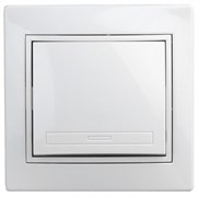 Выключатель ЭРА Intro Plano 1-101-01, одноклавишный, встраиваемый, белый 54139