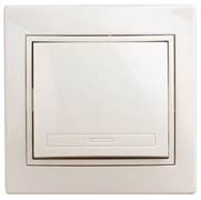 Выключатель ЭРА Intro Plano 1-101-02, одноклавишный, встраиваемый, слоновая кость 49860